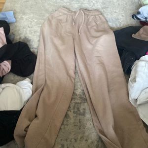 brown straight sweatpants